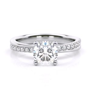 Michele Diamond Engagement Ring in 18k White Gold