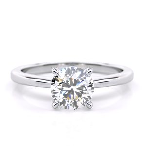 4-Prong Solitaire Diamond Ring in 18k White Gold